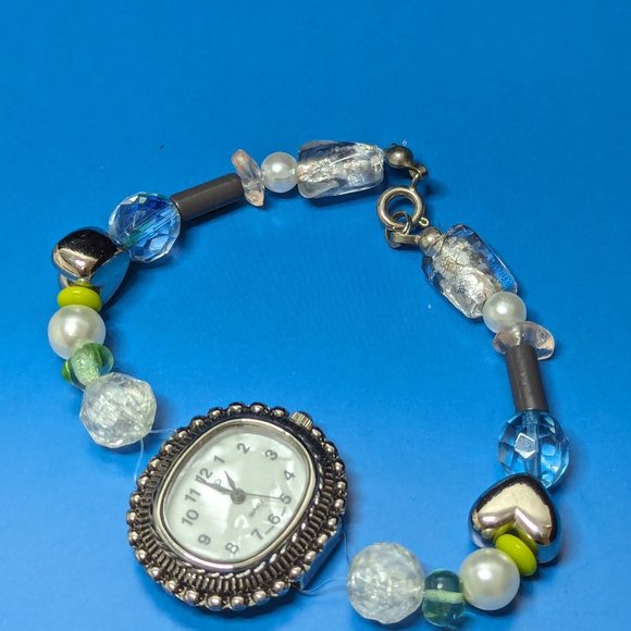 Artisan  Floating Bracelet Hand made Glass foil beads Fx Pearls & More - Picture 2 of 8